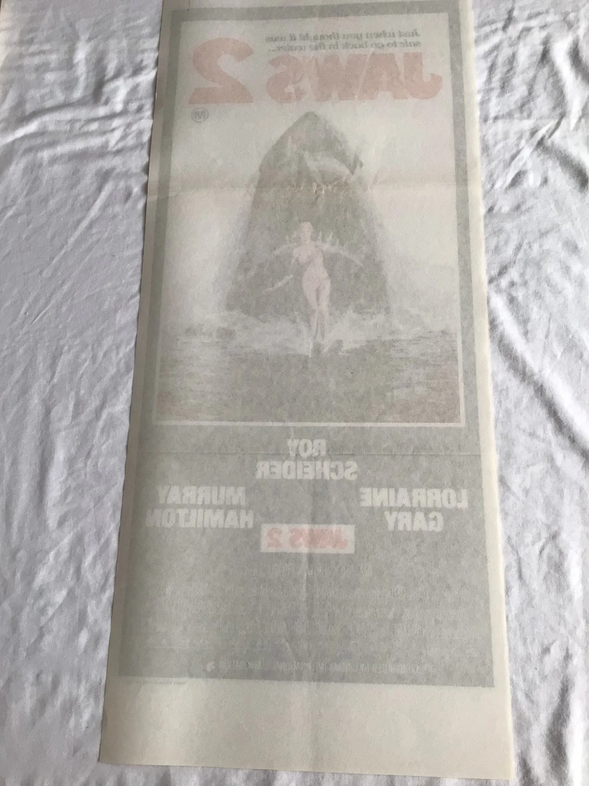 Jaws 2 Original 1978 Australian Daybill movie poster mint unused condition, image 4