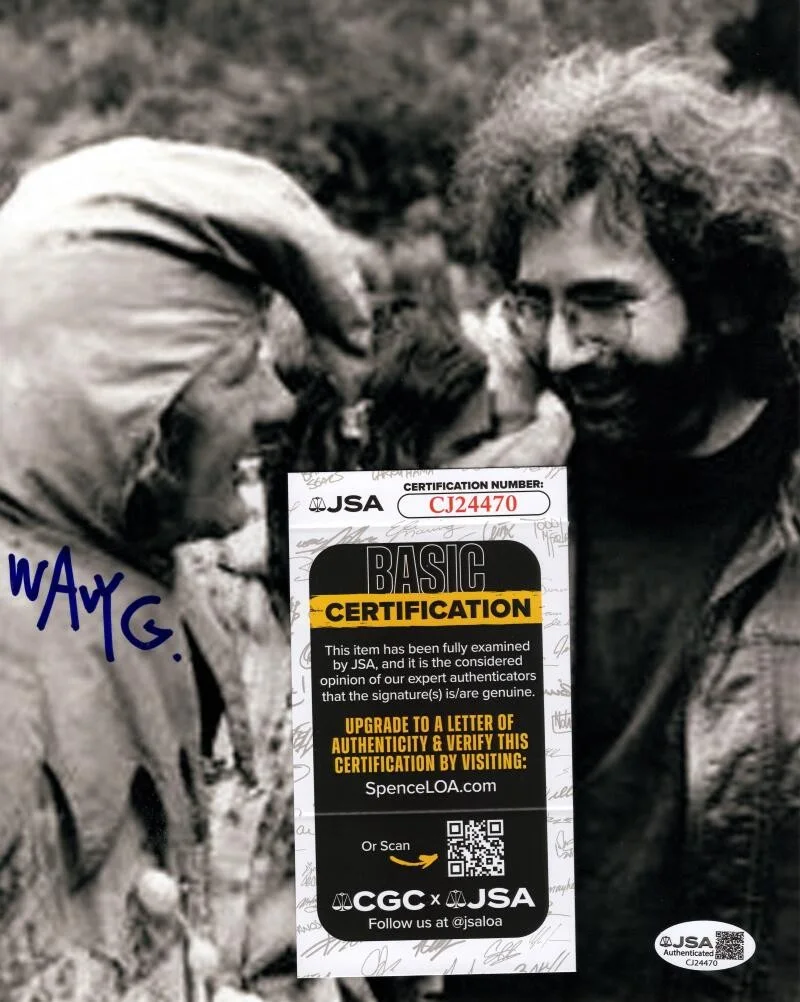 Wavy Gravy — Wavy Gravy Signed Autograph 8x10 Photo w/ Grateful Dead Jerry Garcia - JSA COA, image 2