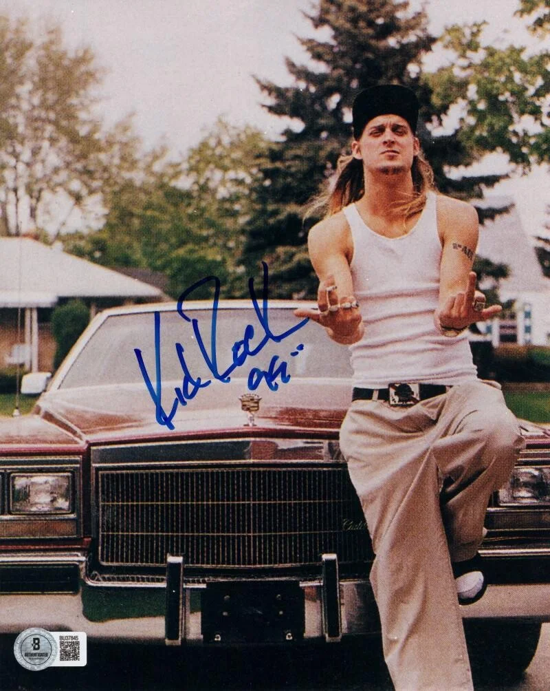 Kid Rock — Kid Rock Signed Autograph 8x10 Photo - Vintage Full Signature Cocky Beckett COA