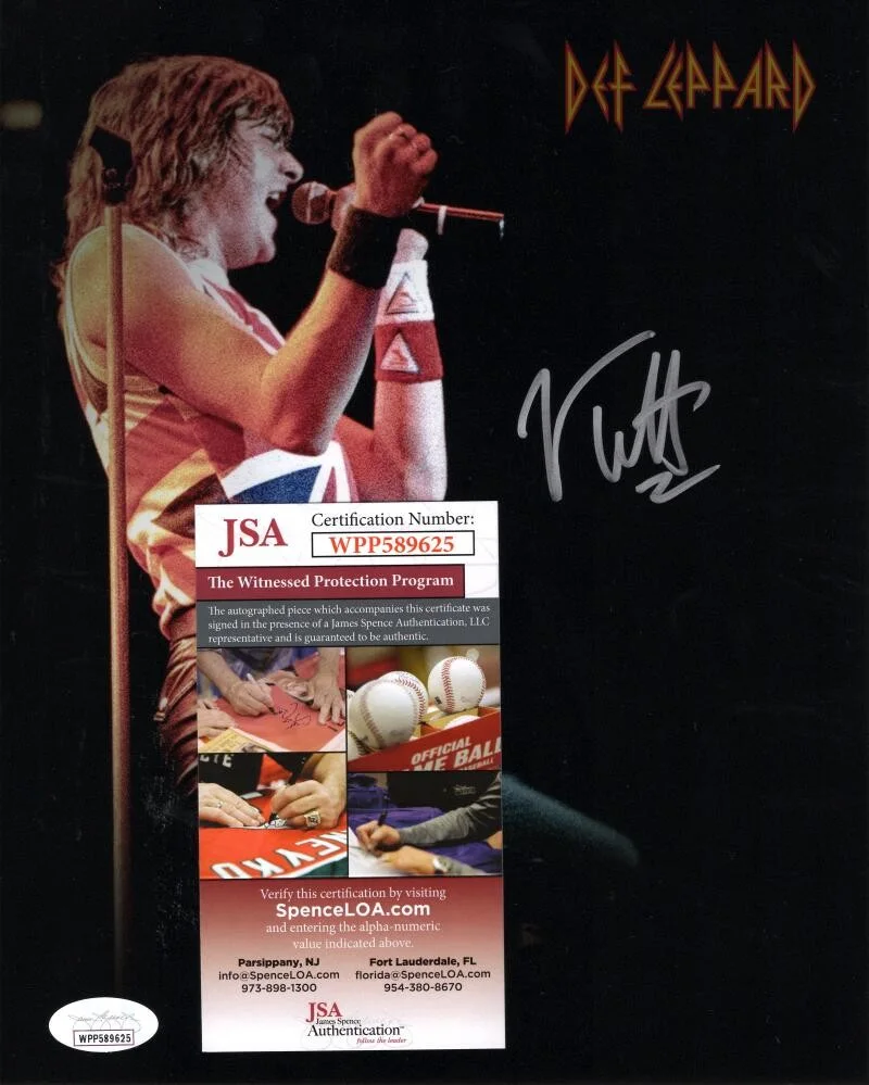 Joe Elliott — Joe Elliott Def Leppard Signed Autograph 8x10 Photo - Hysteria w/ JSA COA, image 2