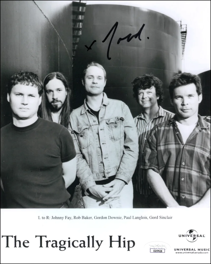 Gord Downie — Gord Downie Signed Autograph 8x10 Origianal Promo Photo - The Tragically Hip JSA