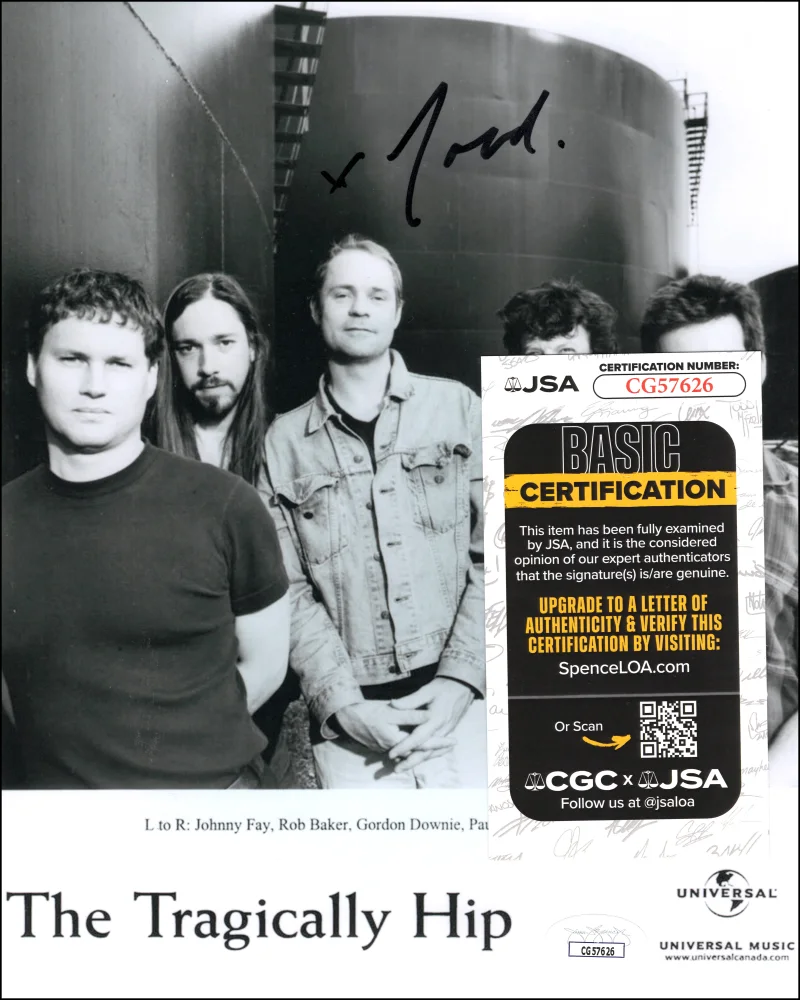 Gord Downie — Gord Downie Signed Autograph 8x10 Origianal Promo Photo - The Tragically Hip JSA, изображение 2