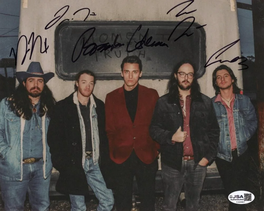 Andrew Bishop, Brandon Coleman, John Hall, Drew Nix, Zach Richel — The Red Clay Strays Full Band Complete x5 Signed Autograph 8x10 Photo w/ JSA COA