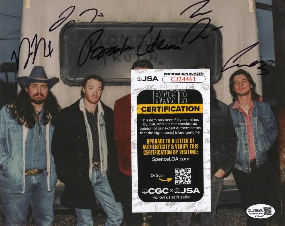 Andrew Bishop, Brandon Coleman, John Hall, Drew Nix, Zach Richel — The Red Clay Strays Full Band Complete x5 Signed Autograph 8x10 Photo w/ JSA COA, image 2