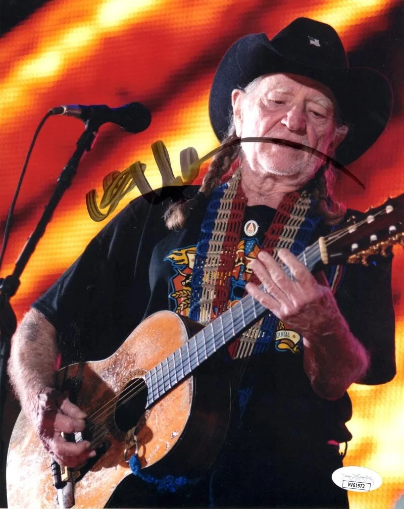Willie Nelson — Willie Nelson Signed Autograph 8x10 Photo - Country Music Icon w/ JSA COA