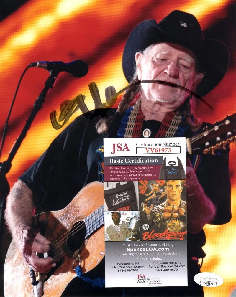 Willie Nelson — Willie Nelson Signed Autograph 8x10 Photo - Country Music Icon w/ JSA COA, image 2