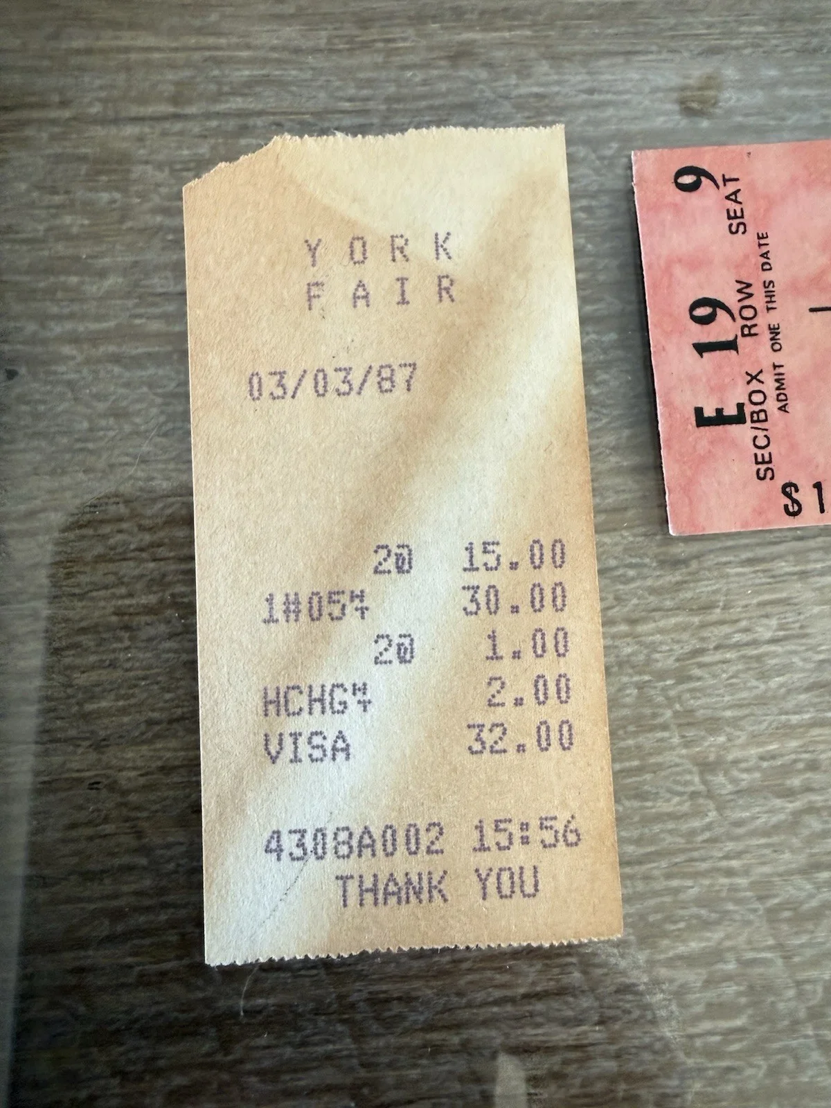 TOM JONES ~ Hand Signed ~ Autographed Receipt & Stub From 1987 ~ York PA Concert, image 5