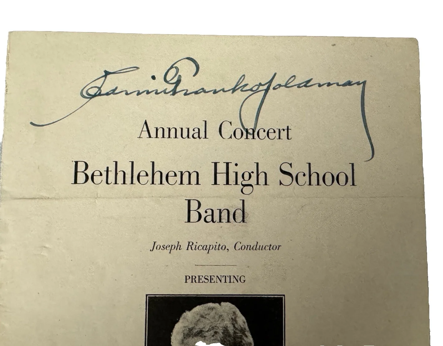 Vintage 1935 Signed Program of Composer & Conductor Edwin Franko Goldman Musical, изображение 2