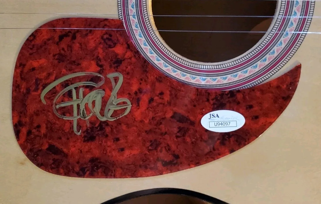 Tommy Chong — NICE Acoustic Tommy Chong Autographed Guitar JSA Music Signed Up In Smoke, image 3