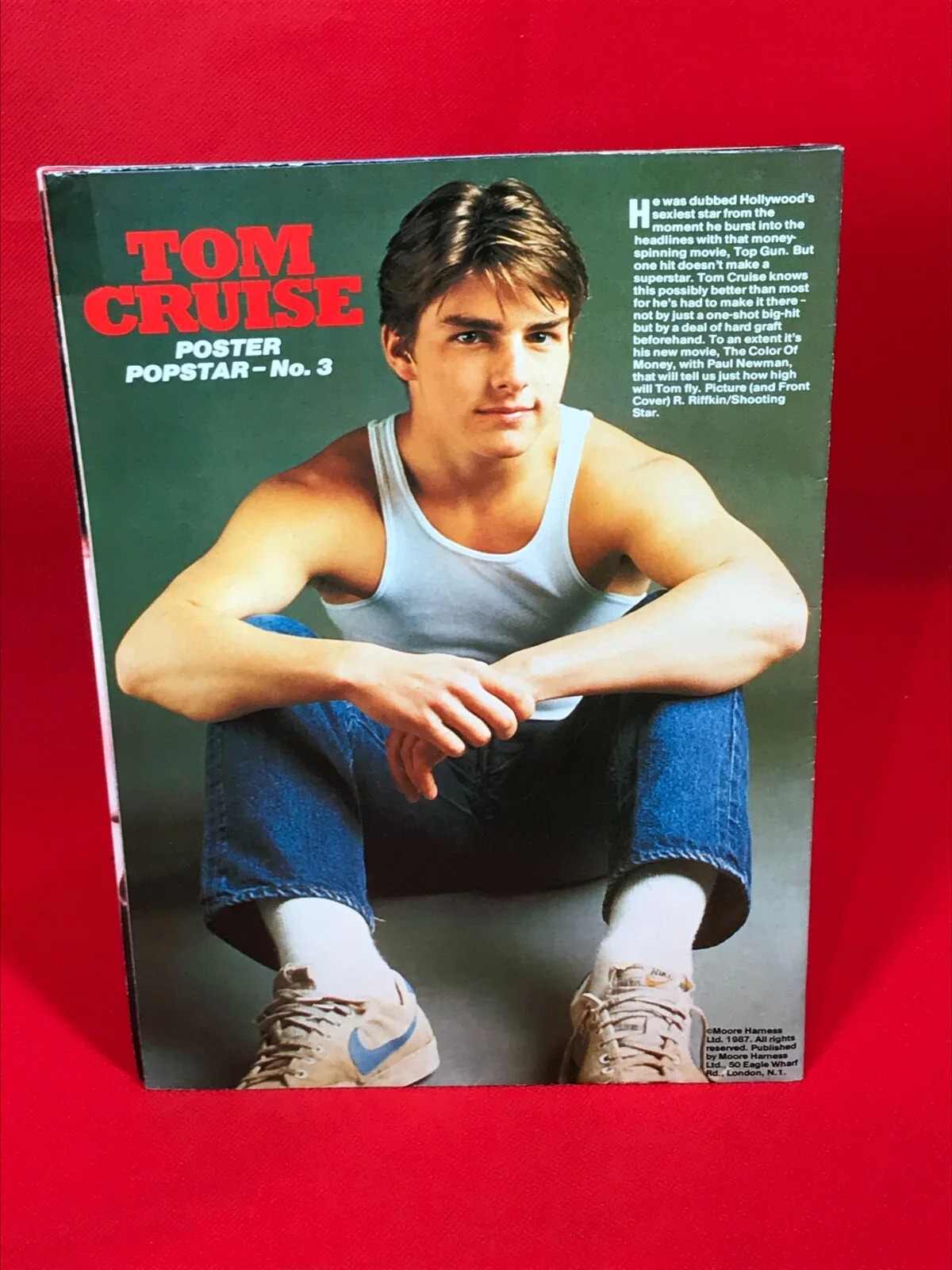 TOM CRUISE Madonna 1987 ORIGINAL POSTER Magazine TOP GUN Bangles vintage, изображение 2