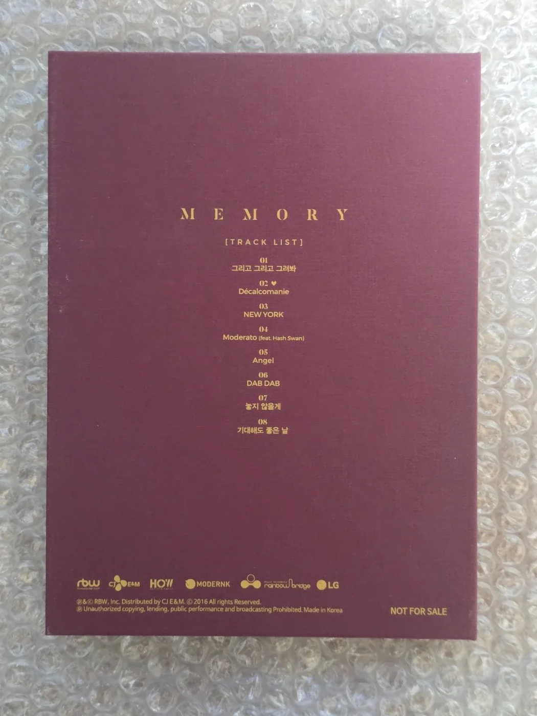 MAMAMOO MEMORY Promo Album Autographed Hand Signed, image 5