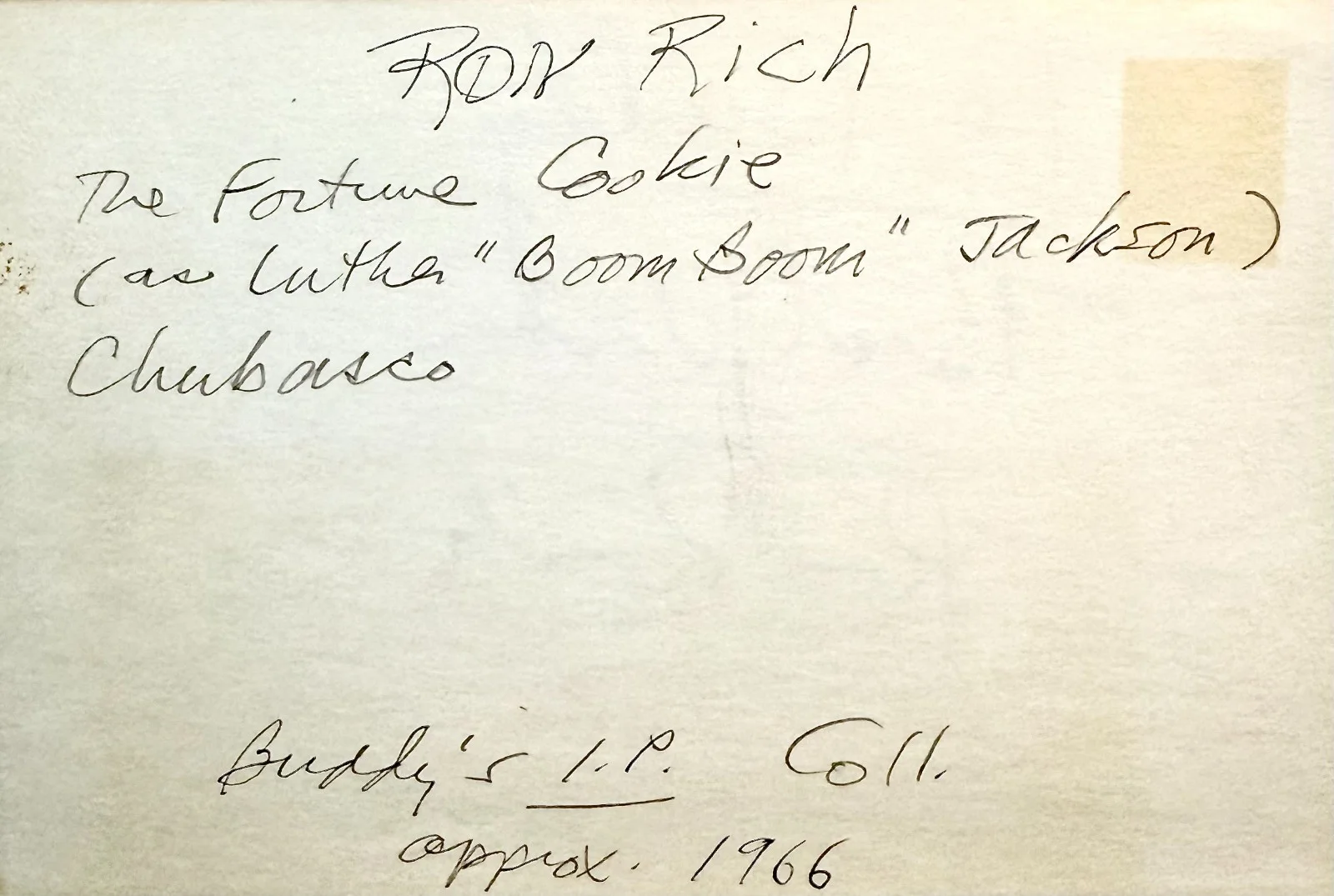 Ron Rich — RON RICH Signed Autographed 4x6 INDEX CARD The Fortune Cookie MISSION IMPOSSIBLE, image 2