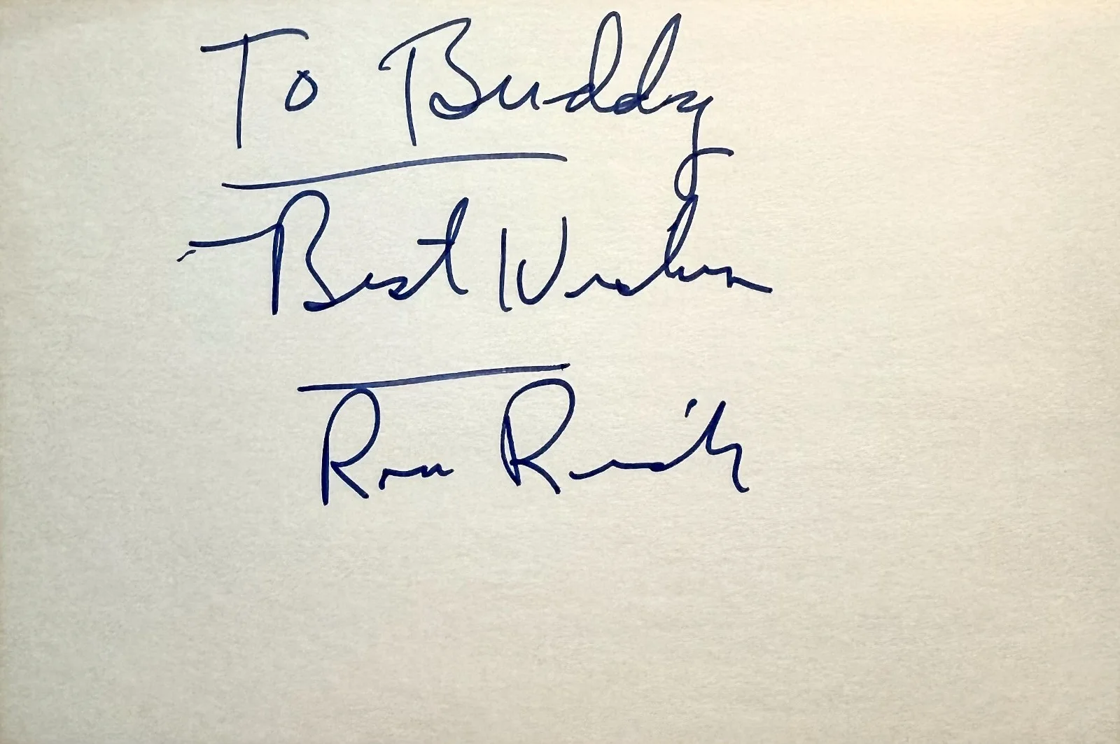 Ron Rich — RON RICH Signed Autographed 4x6 INDEX CARD The Fortune Cookie MISSION IMPOSSIBLE, image 3
