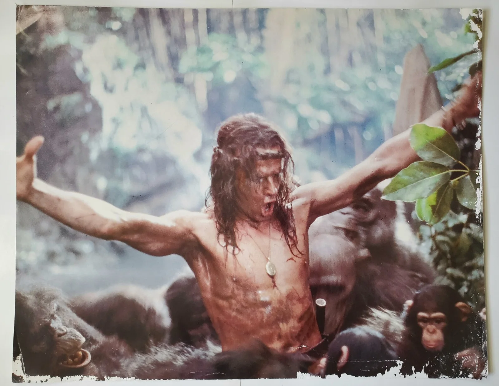 GREYSTOKE - SET OF 4 ORIGINAL LARGE 20"x16" LOBBY DISPLAY PHOTOS, LAMBERT TARZAN, image 2