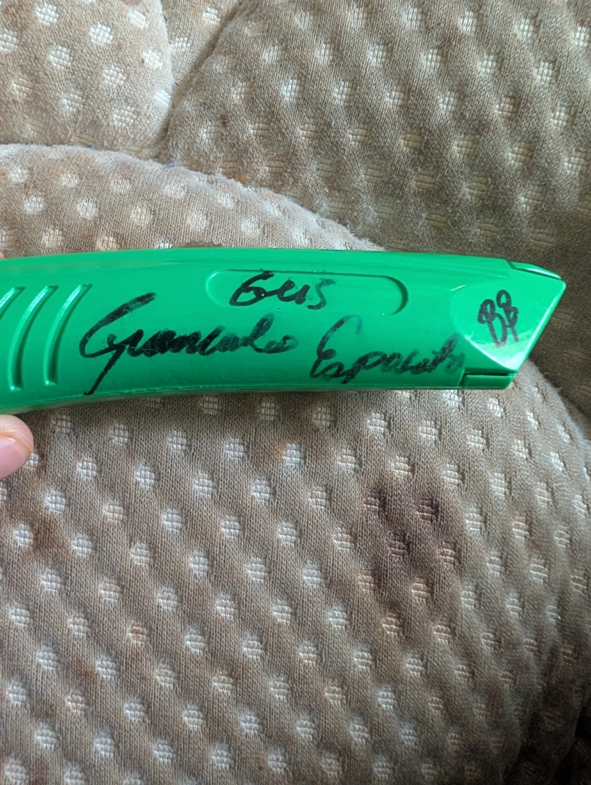 Giancarlo Esposito — GIANCARLO ESPOSITO SIGNED GREEN BOX CUTTER GUS FRING BREAKING BAD JSA COA, изображение 2