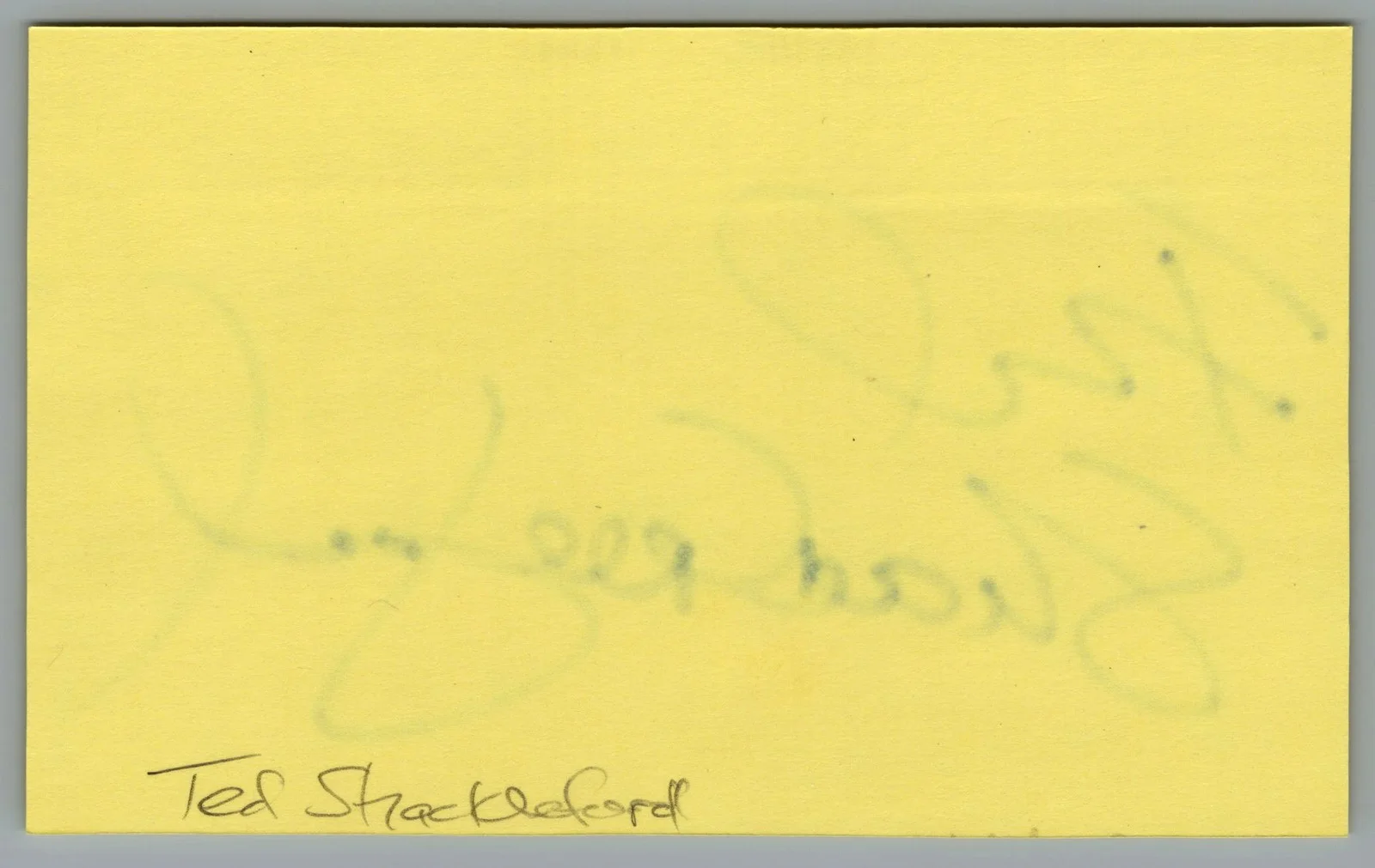 Ted Shackelford — Ted Shackelford Signed 3x5 Index Card Knots Landing Autographed, изображение 2