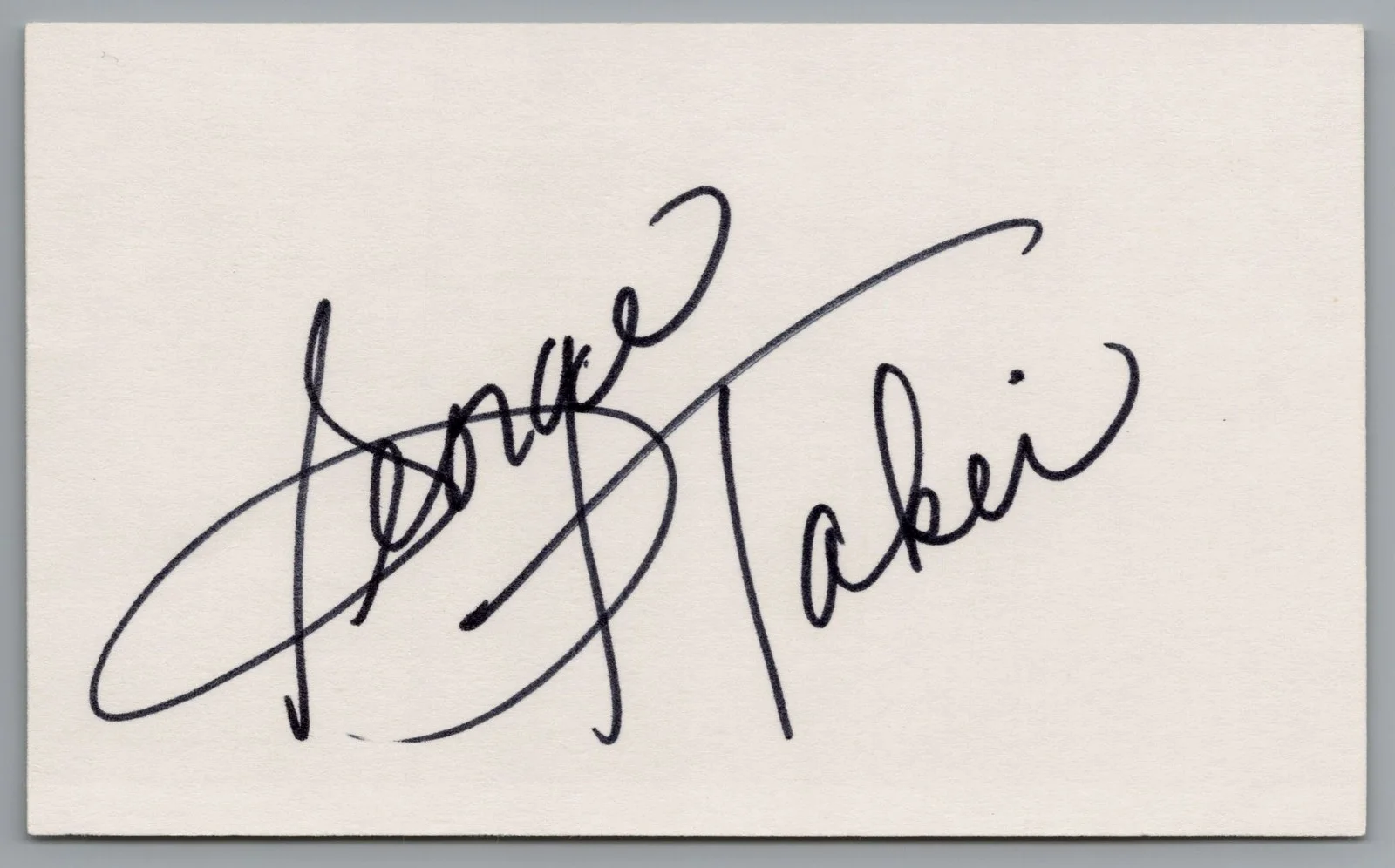 George Takei — George Takei Signed 3x5 Index Card Star Trek Autographed