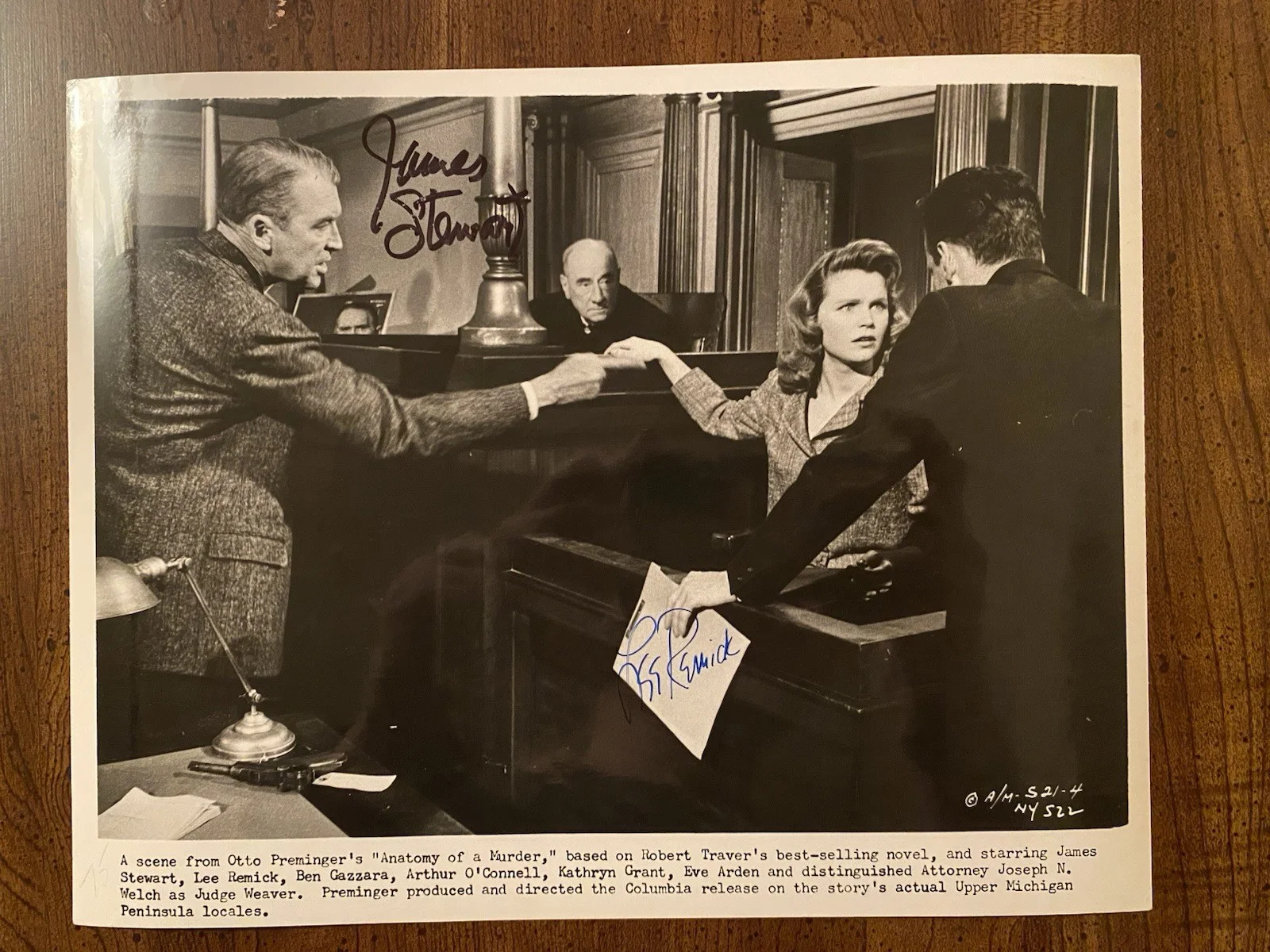 James Stewart, Lee Remick — James Jimmy Stewart Lee Remick Signed Autographed Photo w/ COA Anatomy Of Murder