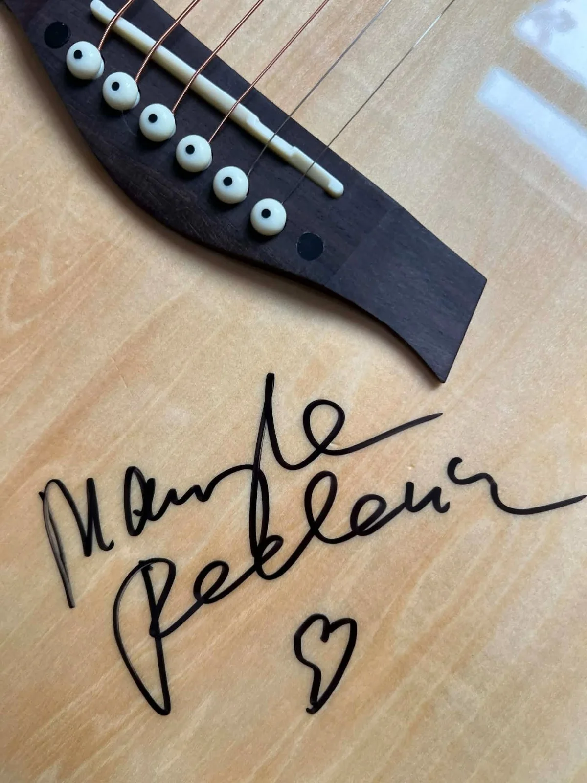 Maryla Rodowicz Signed Autographed Acoustic Guitar w/COA, image 3