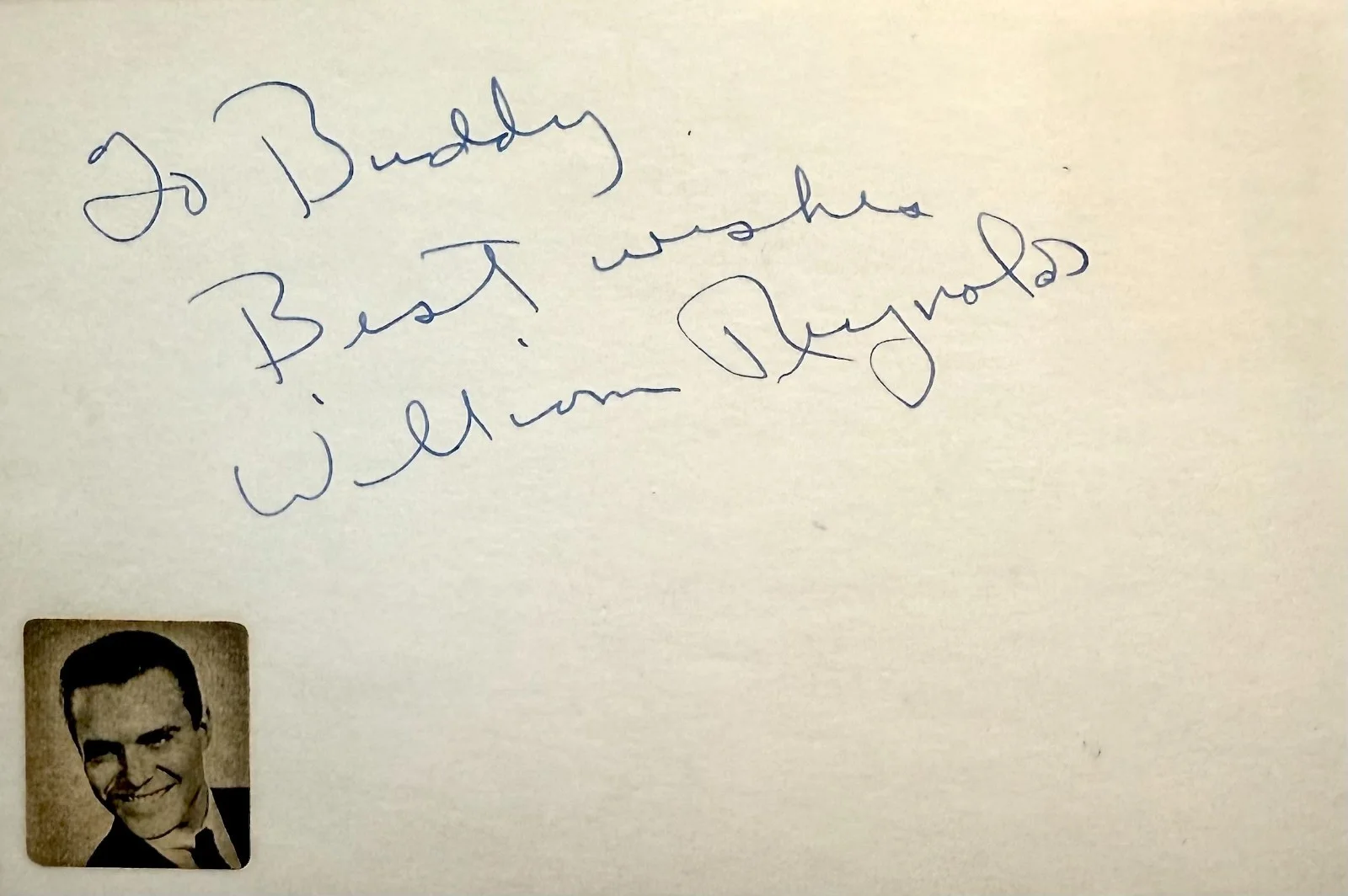 William Reynolds — WILLIAM REYNOLDS Autographed Signed 4x6 INDEX CARD The Thing That Couldn't Die, изображение 3