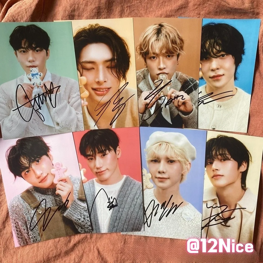 ATEEZ ateez Autographed Group Photo 4*6 K-POP Collection Gifts 2026A #Nice, изображение 2