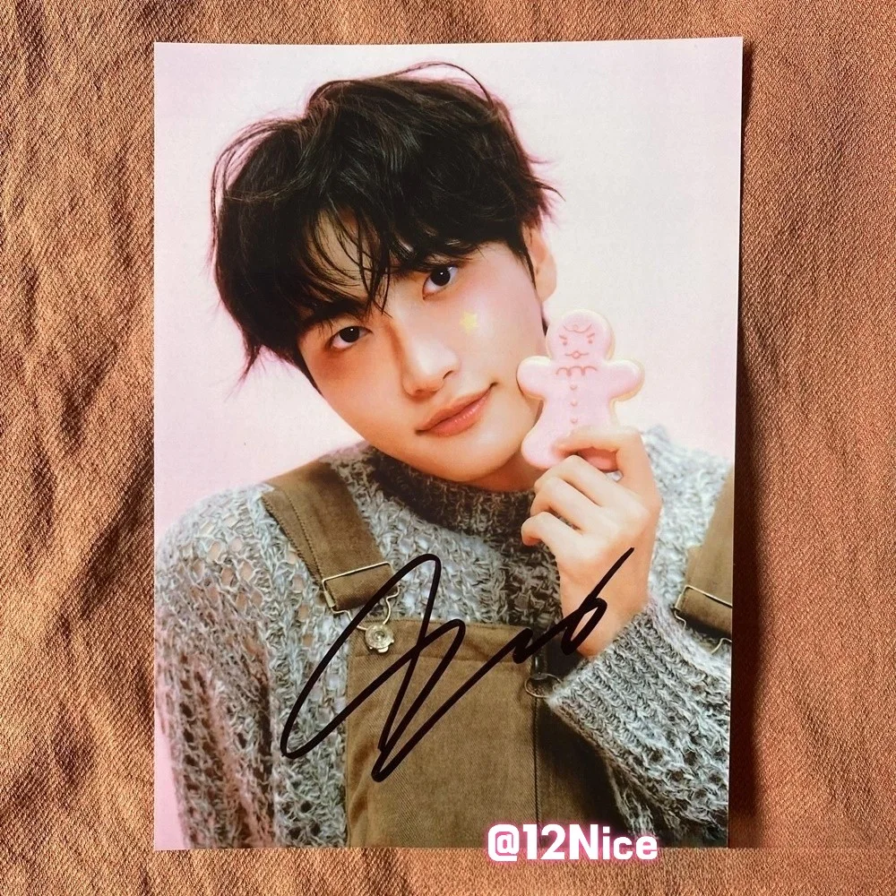 ATEEZ ateez Autographed Group Photo 4*6 K-POP Collection Gifts 2026A #Nice, изображение 3