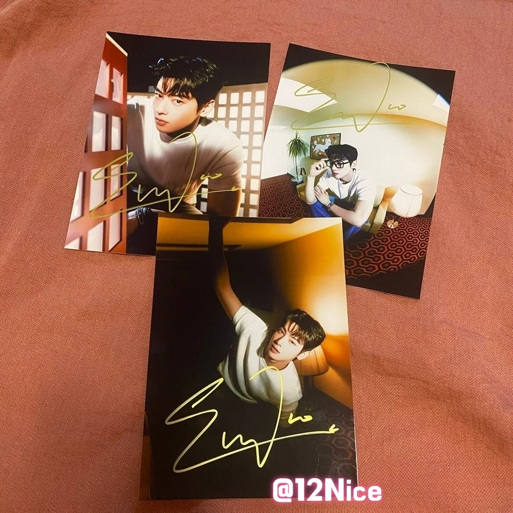 ASTRO Cha EunWoo Autographed Photo ELSE 4*6 Autographs Collectibles 2026B #Nice, изображение 2