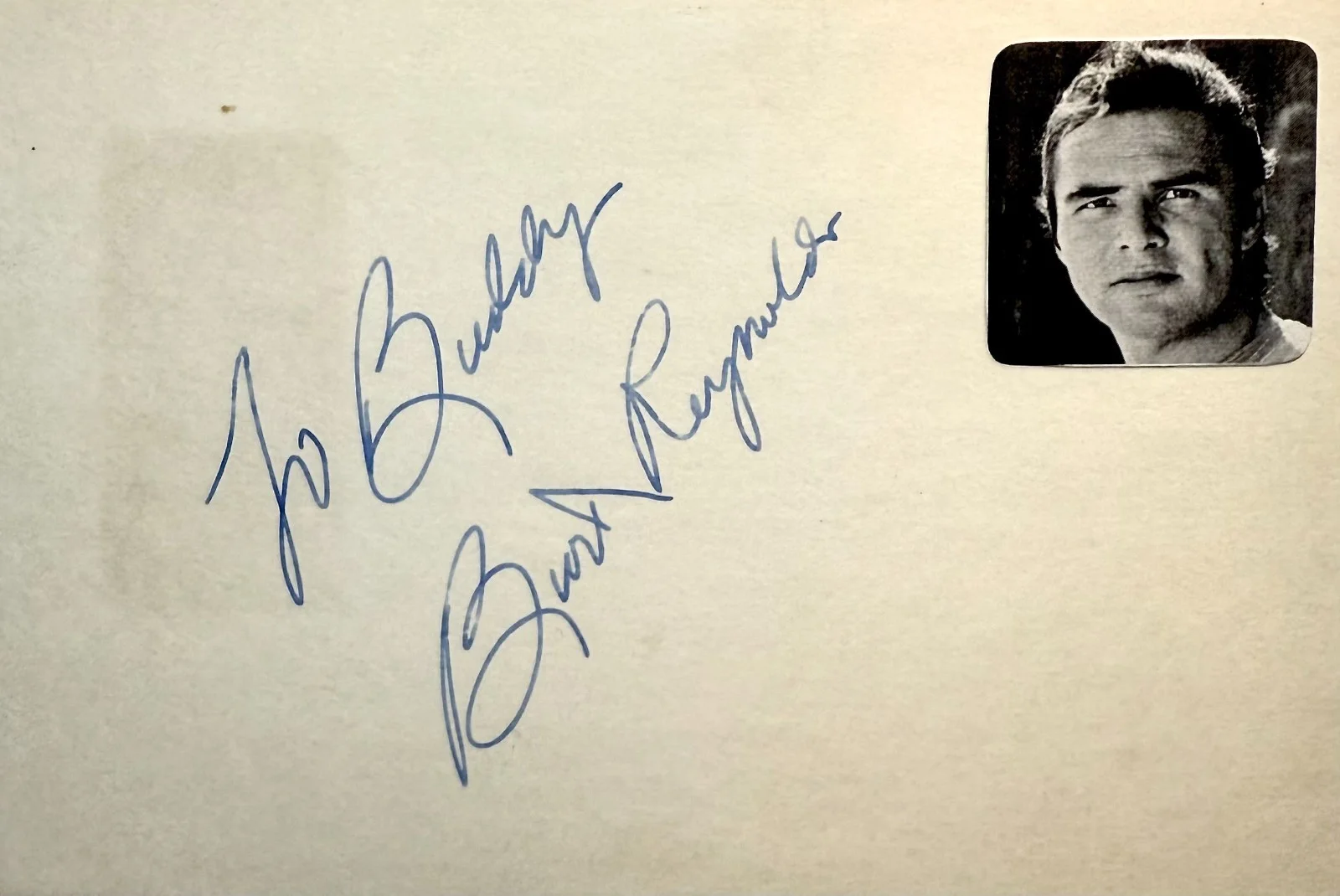 Burt Reynolds — BURT REYNOLDS Autograph Signed 4x6 INDEX CARD Smokey and the Bandit DELIVERANCE, изображение 3