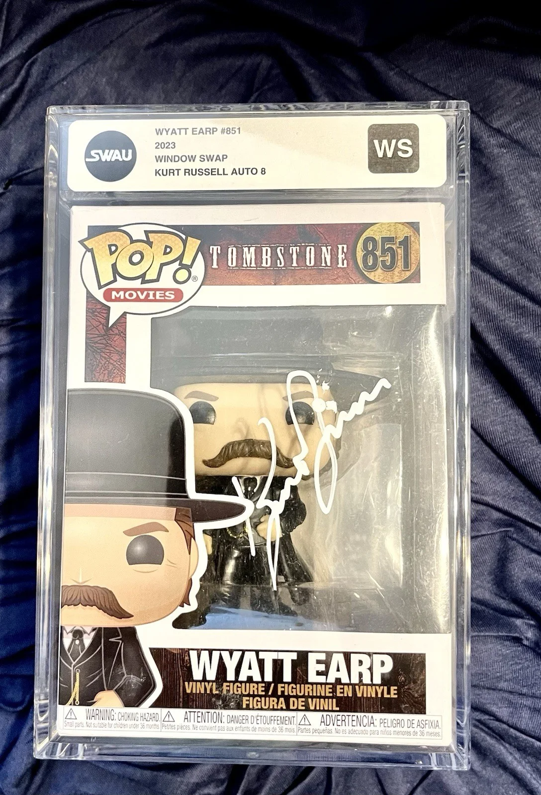 Kurt Russell — Kurt Russell Wyatt Earp Tombstone 851 Signed Funko Pop JSA Letter Graded￼
