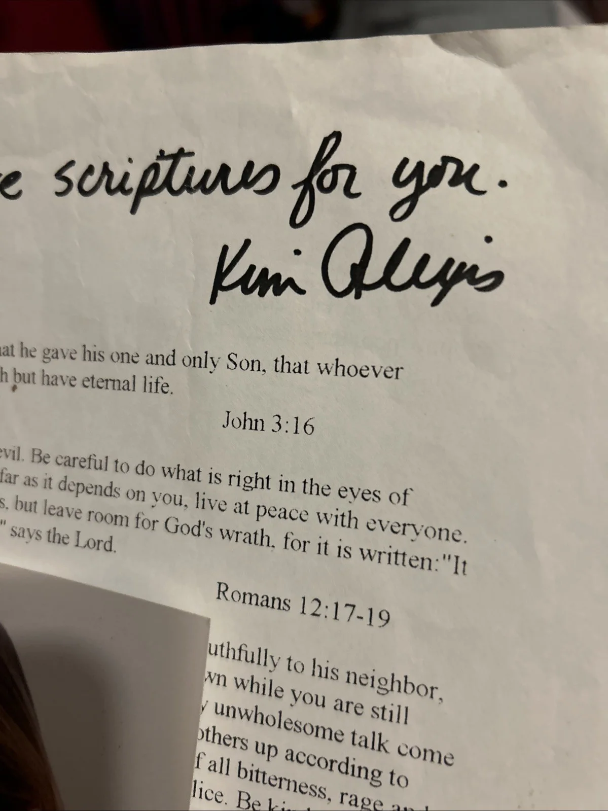 Kim Alexis — Kim Alexis Autographed Photo /scripture Signed, image 4
