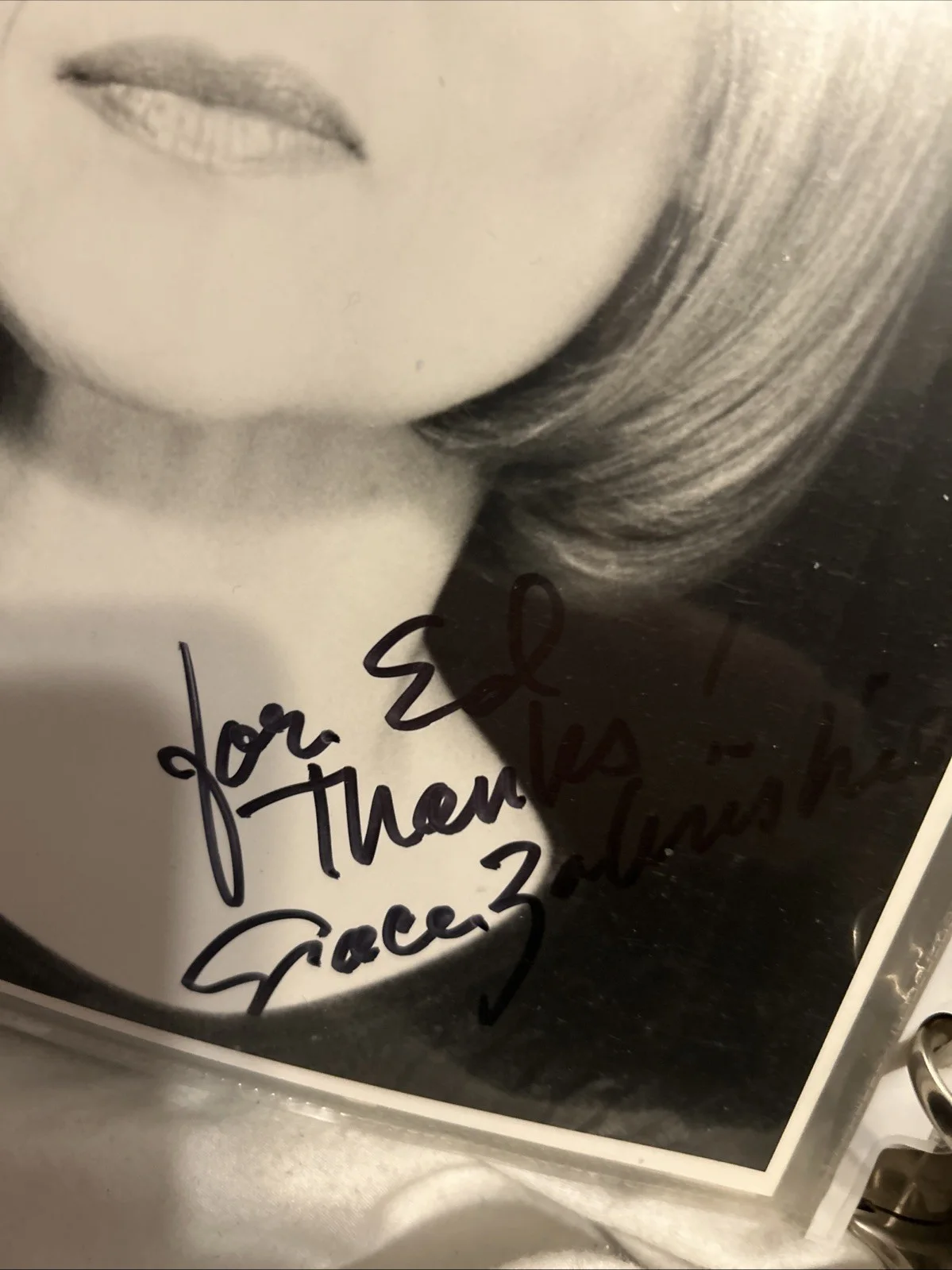 Grace Zabriskie — Grace Zabriskie Autographed Black And White 8x10 Photo, изображение 2