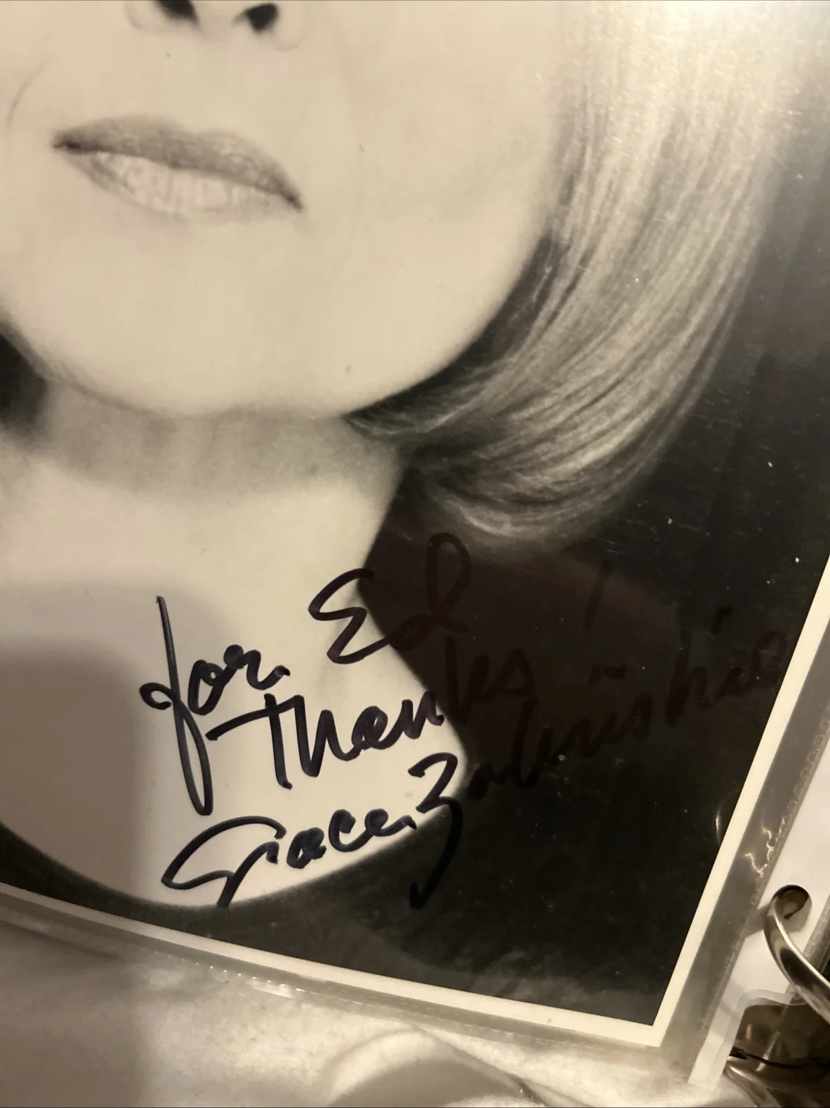 Grace Zabriskie — Grace Zabriskie Autographed Black And White 8x10 Photo, изображение 3