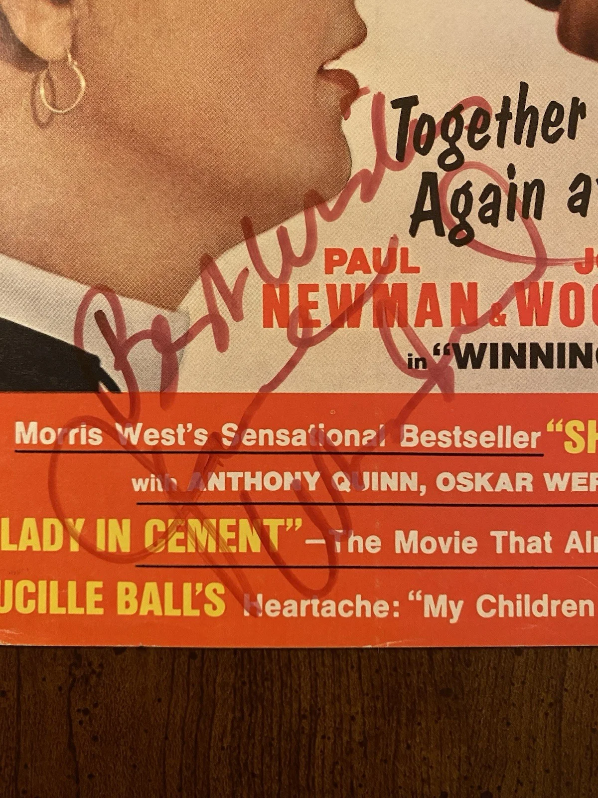Joanne Woodward — Joanne Woodward Signed Autographed Vintage Screen Stories Magazine Cover w/ COA, изображение 2