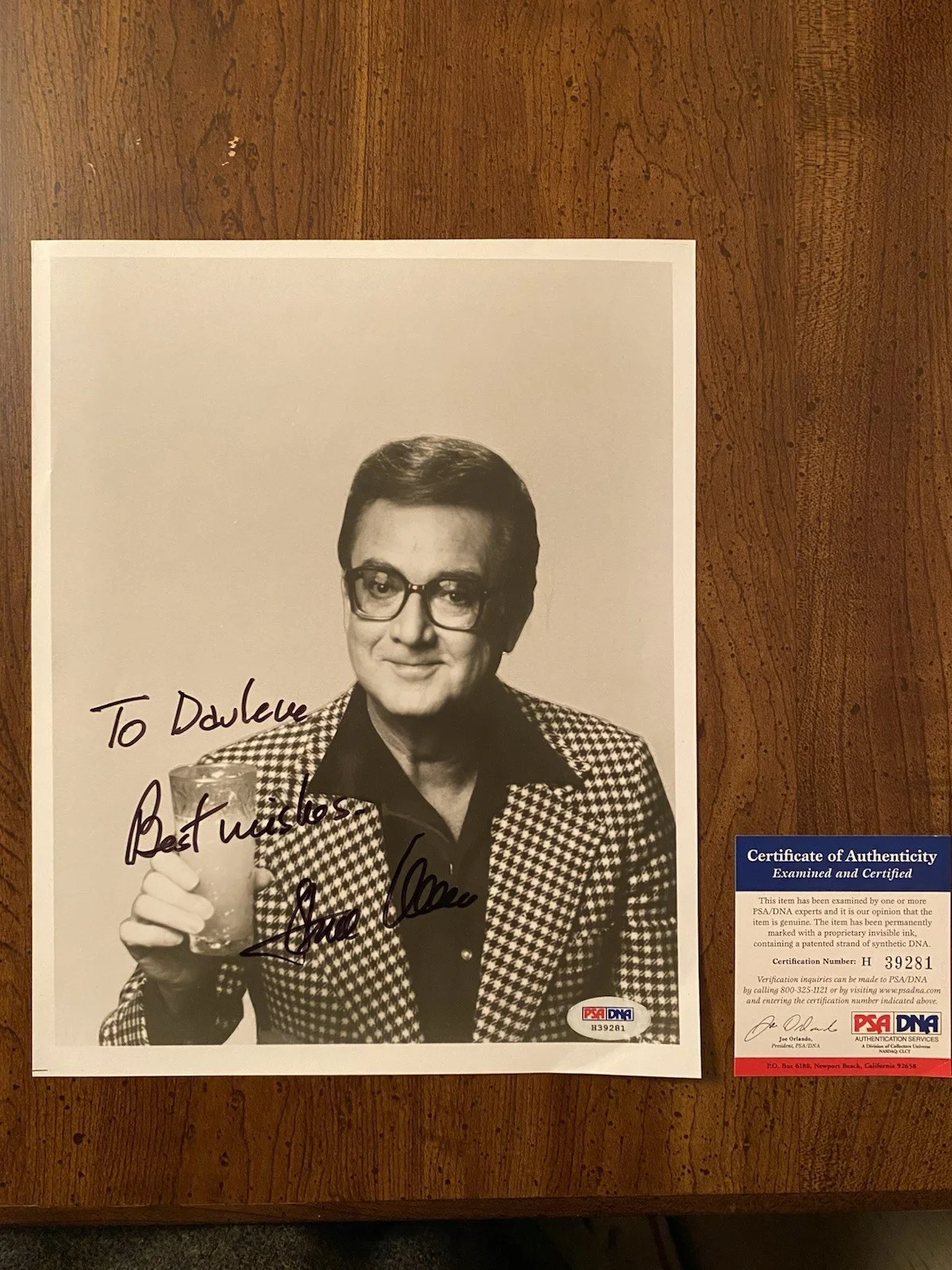Steve Allen — Steve Allen Signed Autographed Photo With PSA DNA COA The Tonight Show