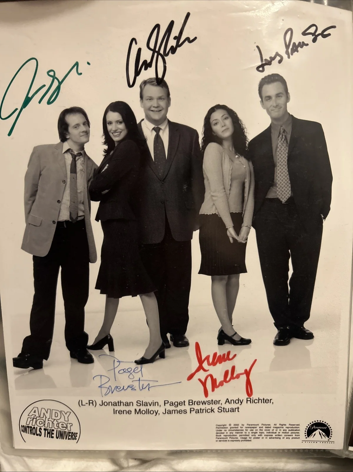 Andy Richter And Cast — Andy Richter Controls The Universe Cast Signed 8x10 Photo Original