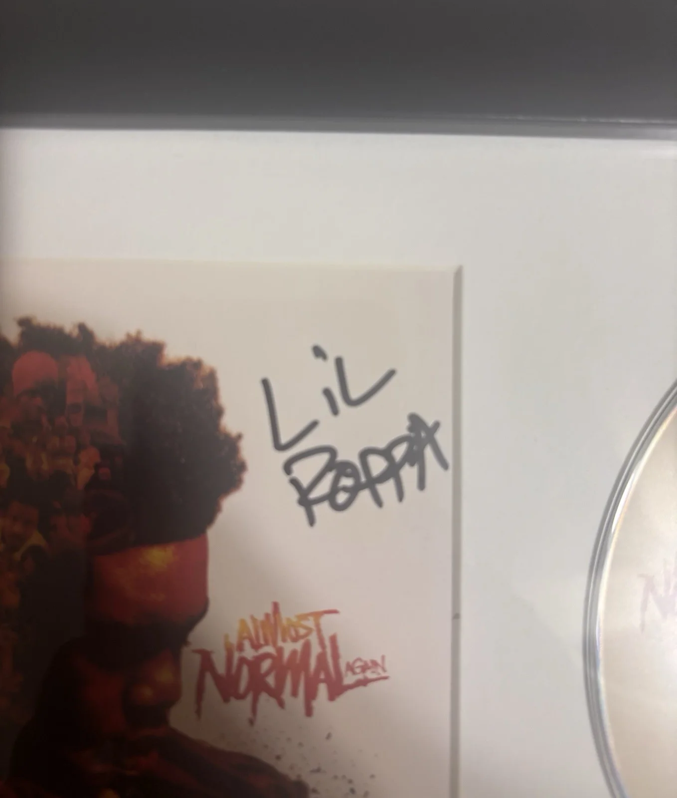 Lil Poppa AUTOGRAPHED SIGNED 'Almost Normal Again' CD & Booklet FRAMED, image 2