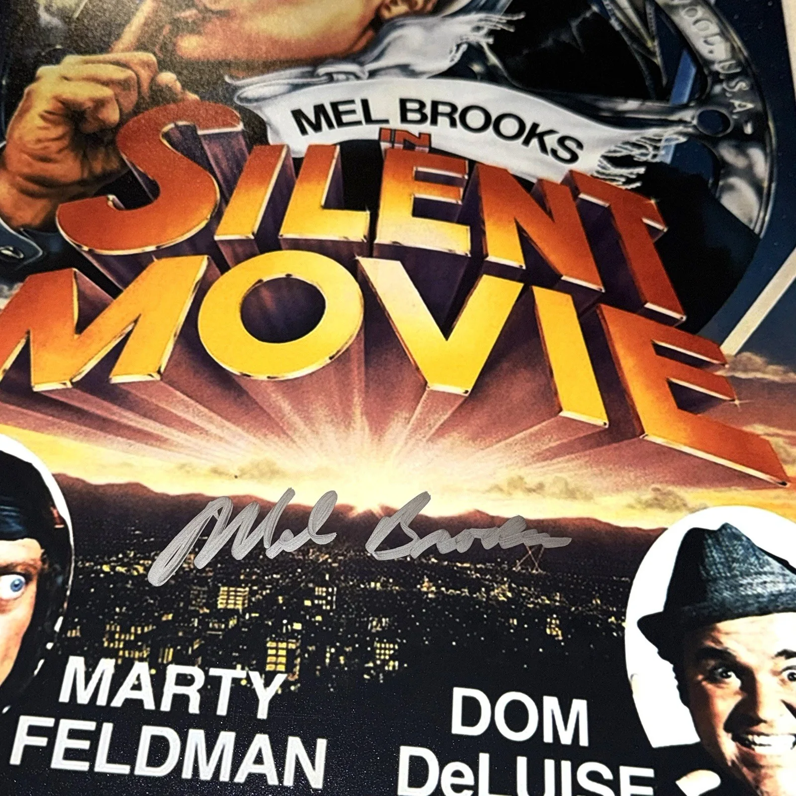 Mel Brooks — COMEDIAN MEL BROOKS signed autographed 12X18 SILENT MOVIE BECKETT BAS COA, image 2