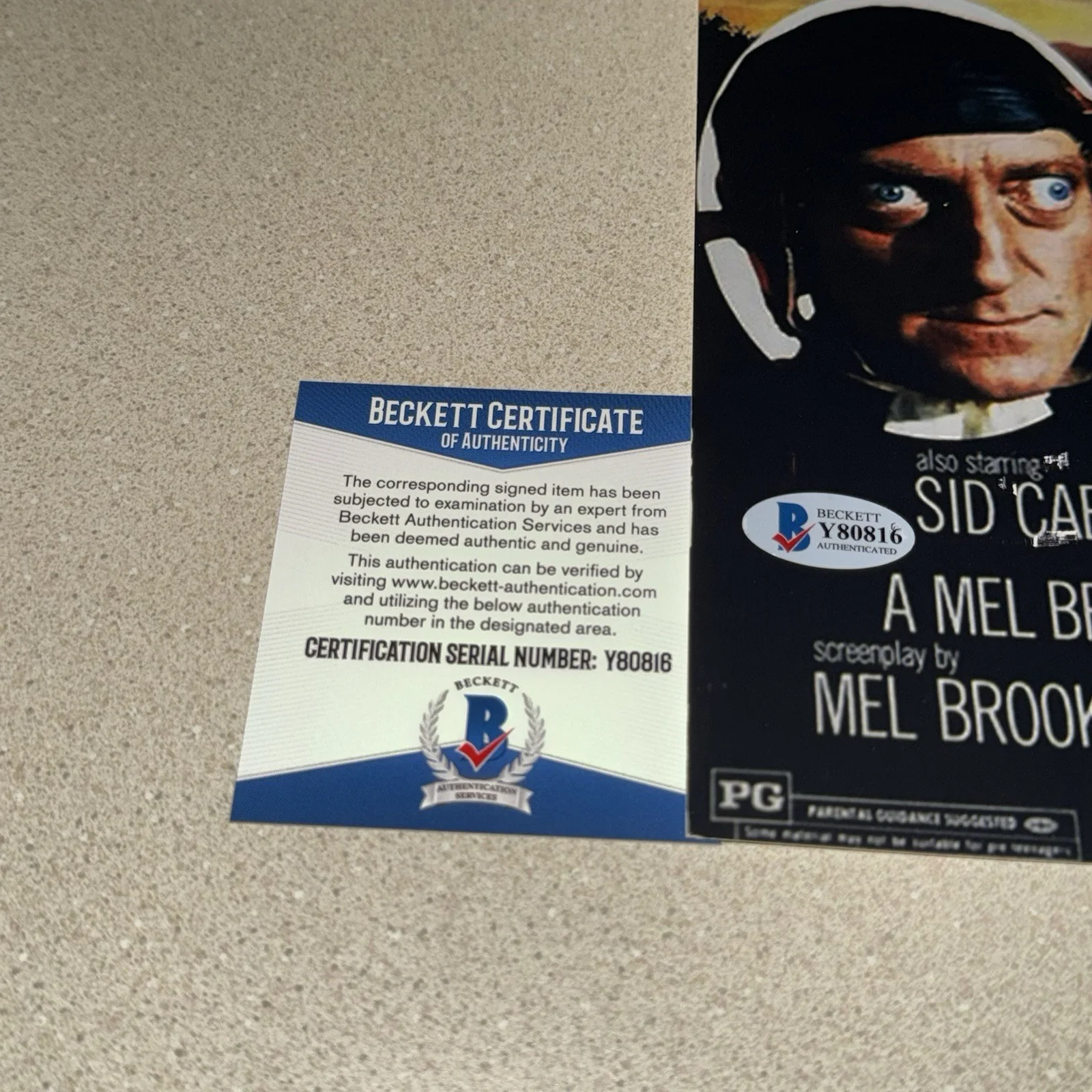 Mel Brooks — COMEDIAN MEL BROOKS signed autographed 12X18 SILENT MOVIE BECKETT BAS COA, image 3