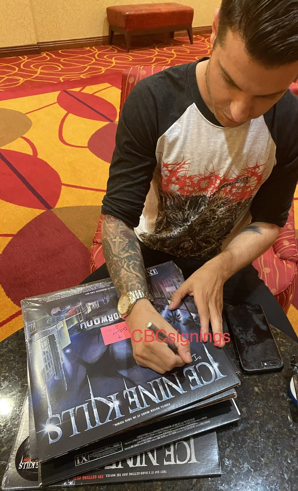 Spencer Charnas Signed 8.5x11 Lyric Sheet. Ice Nine Kills. INK. Beckett COA A37, image 2