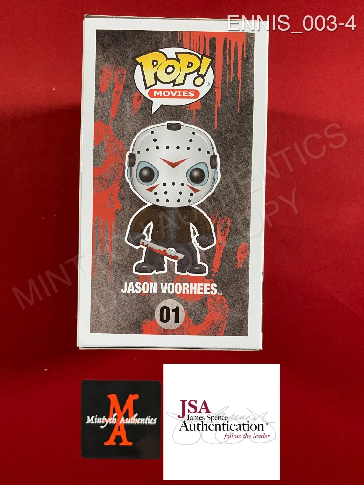 Glenn Ennis — Glenn Ennis autographed signed Friday the 13th Jason Voorhees Funko Pop #01 JSA, изображение 4