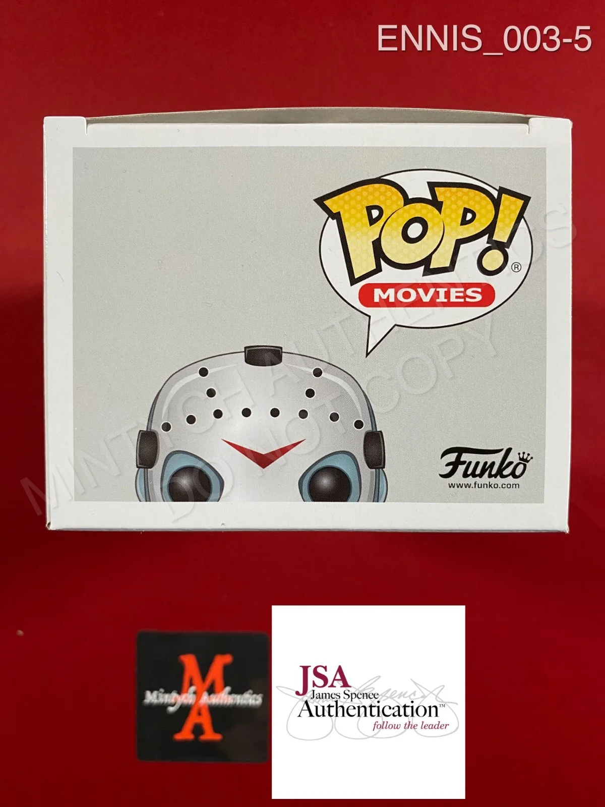 Glenn Ennis — Glenn Ennis autographed signed Friday the 13th Jason Voorhees Funko Pop #01 JSA, изображение 5