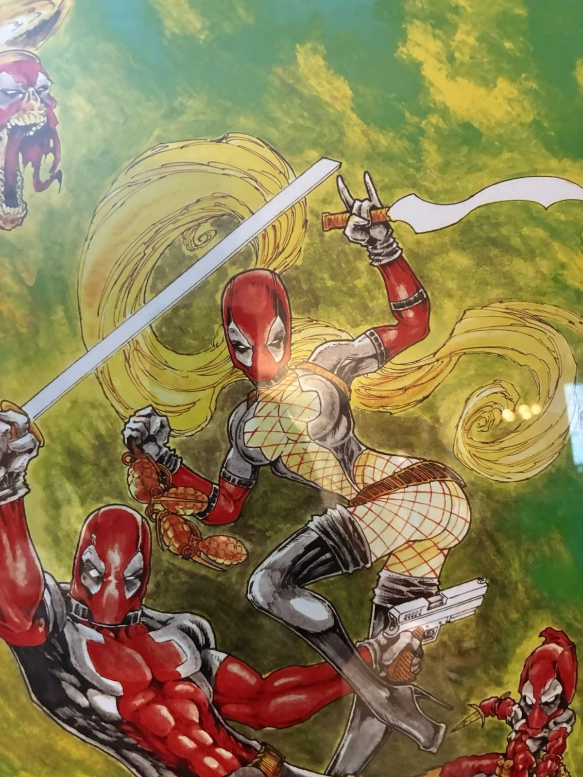 Signature: Nik Virella Signed and Framed Dead Pool Poster. Autographed., изображение 4