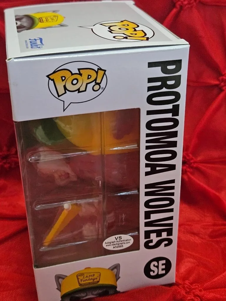 MIKE BECKER — MIKE BECKER SIGNED AUTOGRAPHED FUNKO POP CAMP FUNDAYS PROTOMOA WOLVES SKETCH COA, image 5