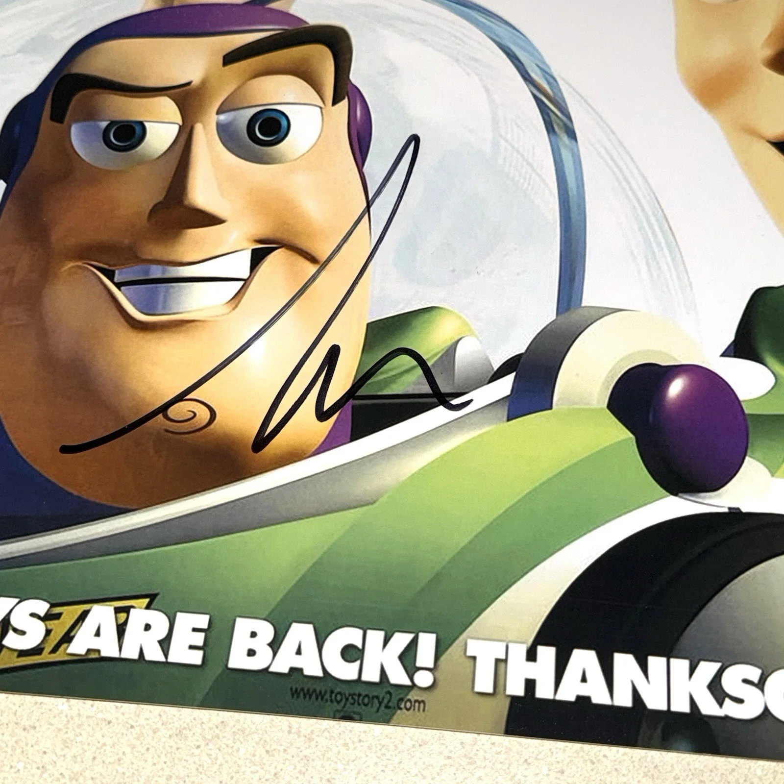 Tim Allen — TIM ALLEN signed autographed 12X18 BUZZ LIGHT YEAR TOY STORY 2 BECKETT BAS COA, изображение 2