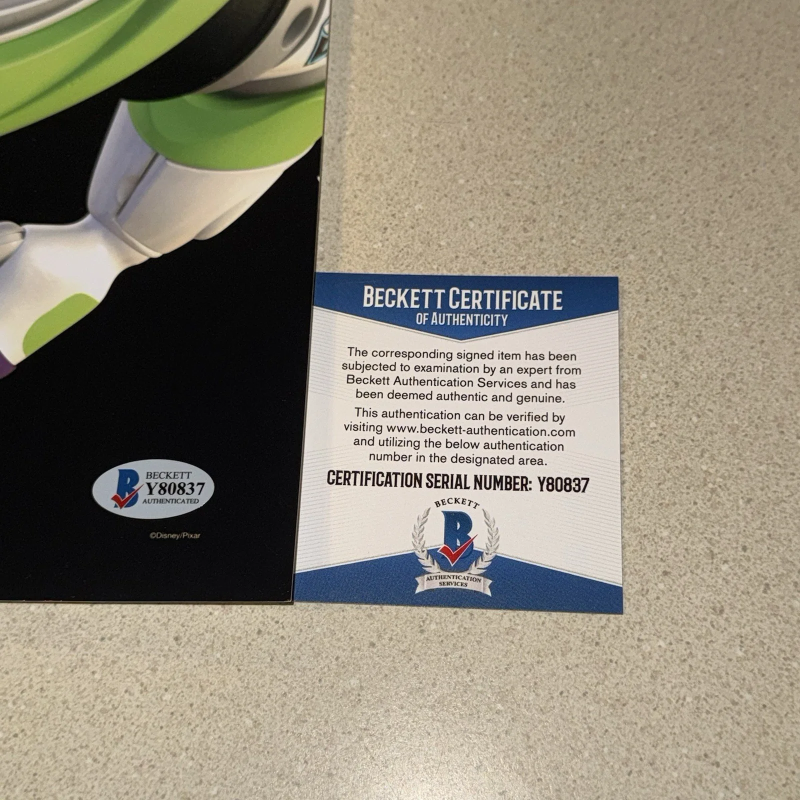 Tim Allen — TIM ALLEN signed autographed 12X18 BUZZ LIGHT YEAR TOY STORY 3 BECKETT BAS COA, изображение 3