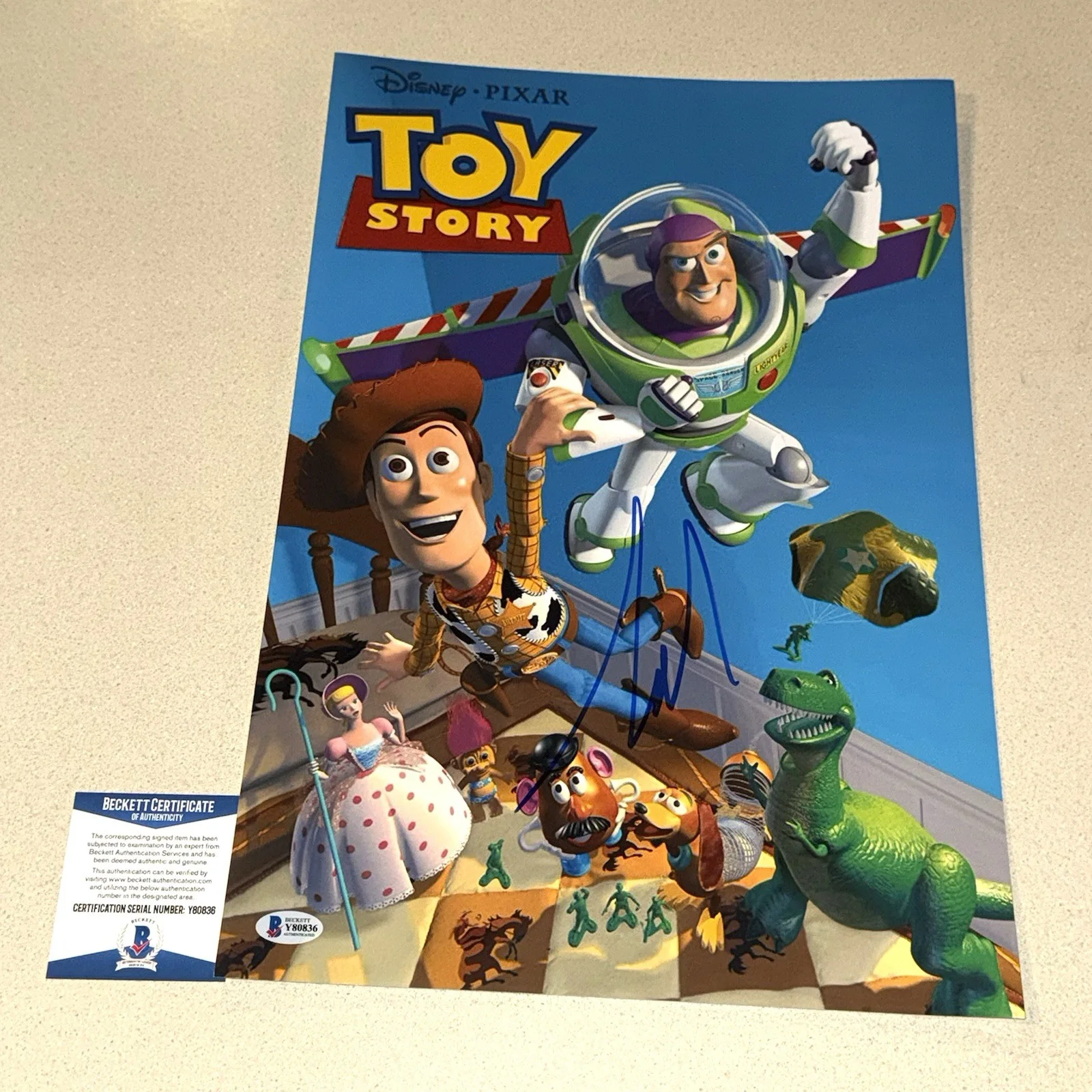 Tim Allen — TIM ALLEN signed autographed 12X18 BUZZ LIGHT YEAR TOY STORY BECKETT BAS COA