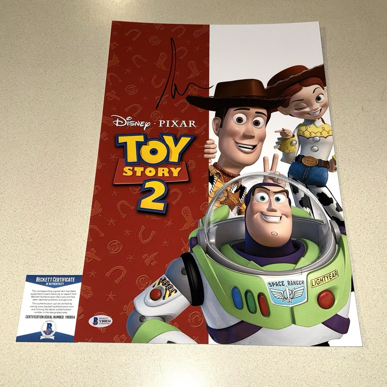 Tim Allen — TIM ALLEN signed autographed 12X18 BUZZ LIGHT YEAR TOY STORY 2 BECKETT BAS COA