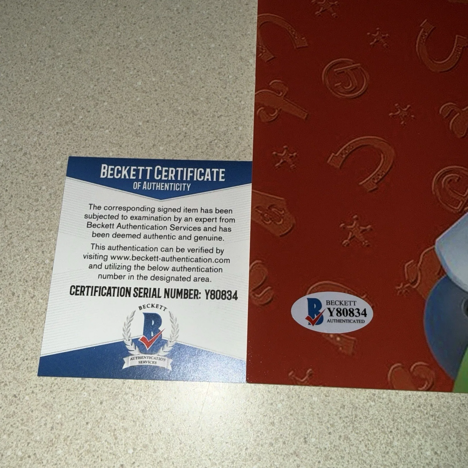 Tim Allen — TIM ALLEN signed autographed 12X18 BUZZ LIGHT YEAR TOY STORY 2 BECKETT BAS COA, изображение 3