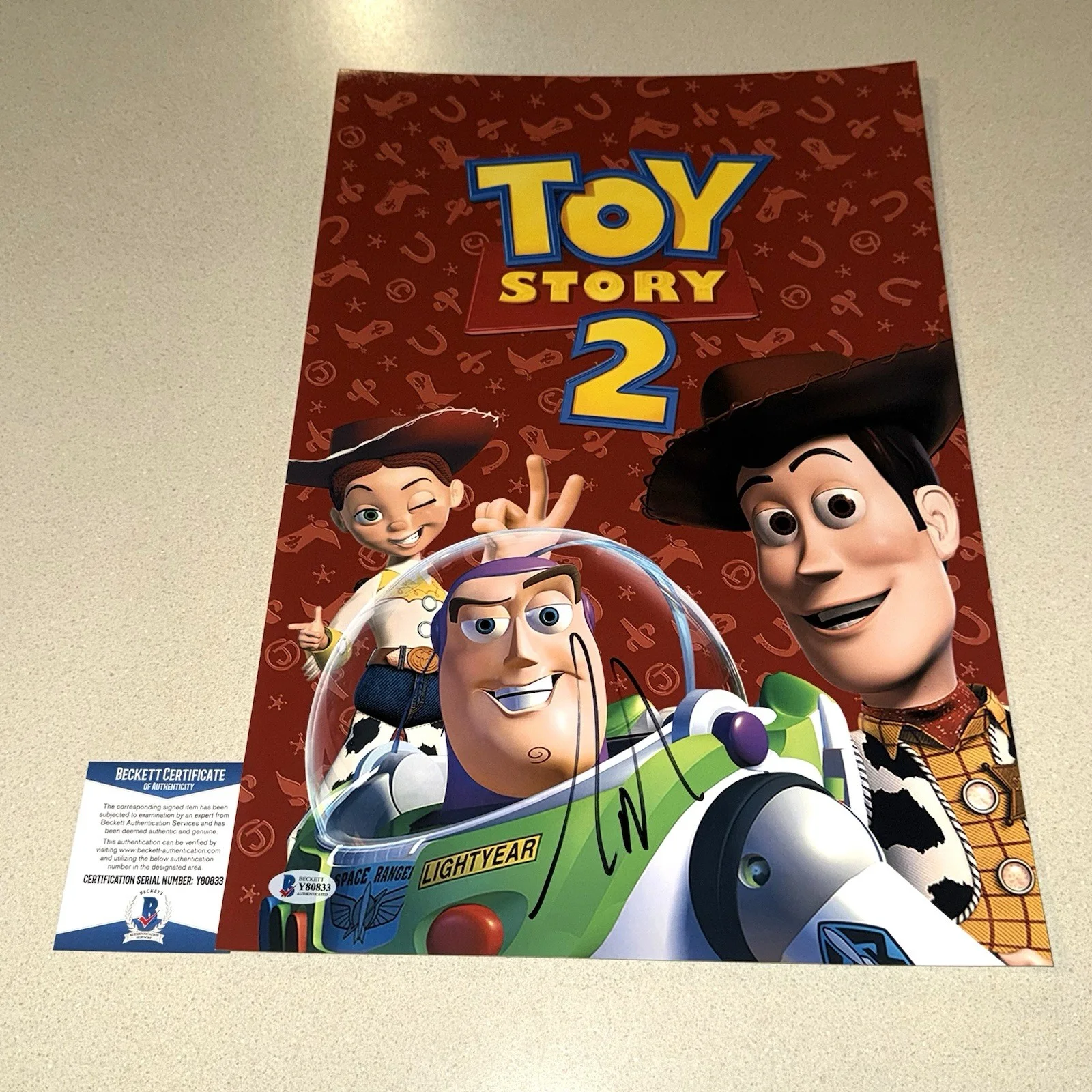 Tim Allen — TIM ALLEN signed autographed 12X18 BUZZ LIGHT YEAR TOY STORY 2 BECKETT BAS COA