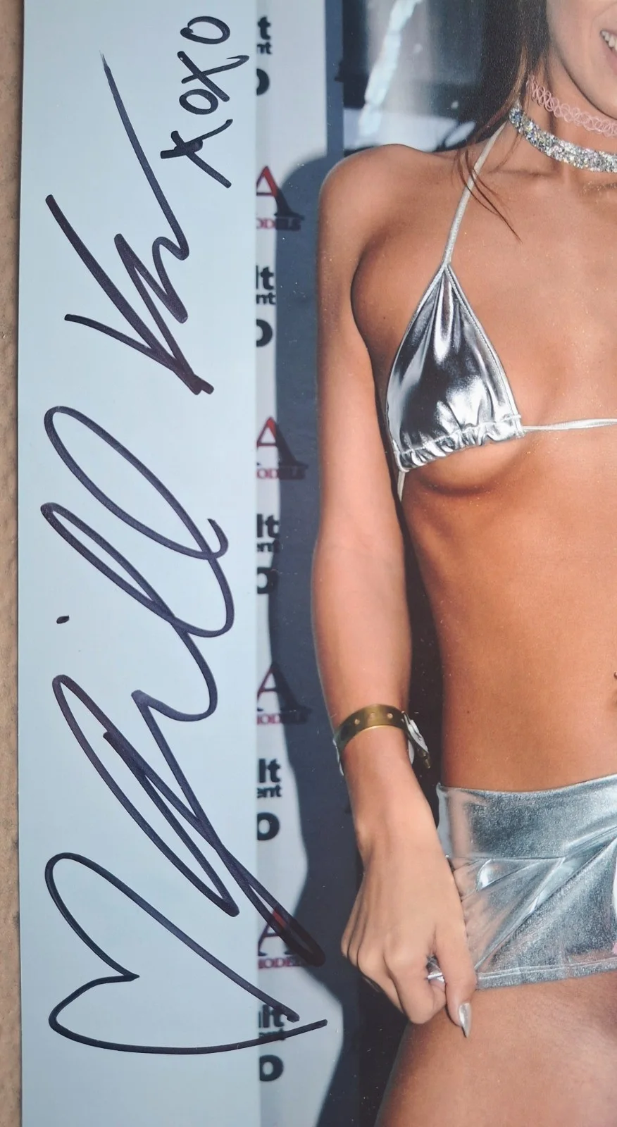 Jill KASSIDY Signed 8x12" PHOTO #1 - SILVER BIKINI, image 2